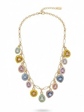 🌈▪️Persimmon ▪️Gold and Multi-Color Gem 16in Necklace